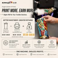Imprimante UV cylindrique haute vitesse Kingjet Epson I3200, imprimante UV à 360 degrés, machine d'impression numérique rotative pour bouteilles, gobelets