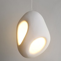 Wabi-sabi Style moderne ovale E27 suspension créative barre pendentif hôtel chambre cuisine îlot Table à manger éclairage de chevet