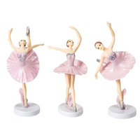3 pcs/set Gâteaux d'anniversaire Poupées Ballet Danseurs Belle Princesse Joyeux Anniversaire Décoration Gâteau Dessert Tables Figurines avec Bases