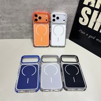 Nouvelle Arrivée Étui Magnétique de Luxe Orange avec Protection Caméra pour iPhone 17 18 Pro et iPhone 17 Pro Max