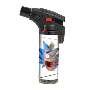 Vente en gros 2025, vente chaude, briquets à gaz butane rechargeables personnalisés avec logo, briquets coupe-vent OEM ODM, briquets torche inclinés - Product Image 5