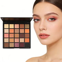 OEM hochwertige tierversuchsfreie vegane Augenschattenpalette 25 Farben hochpigmentiertes Make-up mit Glitzer individuelles Logo Eigenmarke