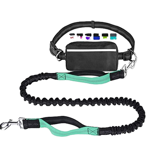 Guinzaglio per cani a mani libere con custodia con cerniera regolabile su misura per cani con doppio elastico e corda retrattile per camminare - Product Image 2