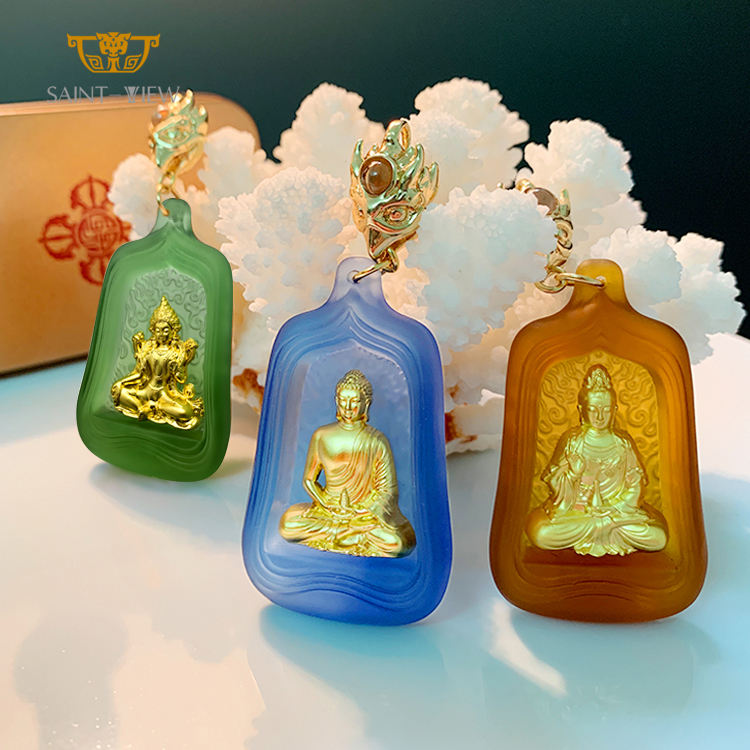 2022 NEW Ksitigarbha Manjusri Green Tara Amitabha Custom Medicine Buddha Handmade Necklace Temple So