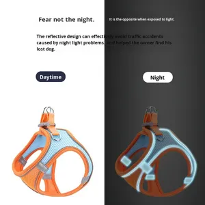 Modische reflektierende Hund Wanders eil atmungsaktive Haustier geschirr Hunde leine Set Haustier zubehör - Product Image 3