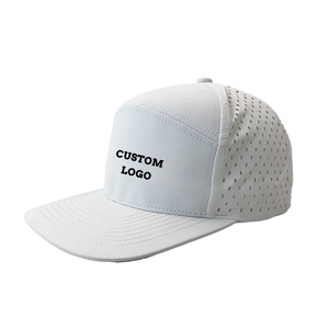 Chapeau de sport 6 panneaux Gorras à bord plat en polyester de haute qualité, casquette de haute qualité découpée au laser - Product Image 4