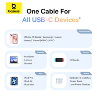 Baseus Discolor Series Câble de chargement rapide USB C vers USB C 100W 2m