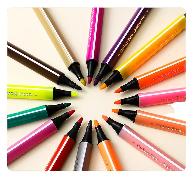 水彩ペンシングルモノクロバルクペインティングペン三角ロッド大容量太いヘッド耐久性のある洗えるカラーペン