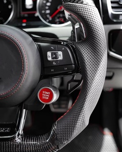 Vô lăng tích hợp màn hình LED tùy chỉnh cho VW Golf <span class=keywords><strong>GTI</strong></span> R MK7 MK7.5 2015--2020 -- Thiết kế hình chữ D bằng sợi carbon giả - Product Image 4