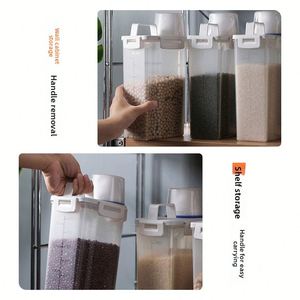 Multi-Capacity Household Kitchen Grain Storage Tank <b>Flour</b> Bucket Insect Proof Moisture Proof Rice Storage Box - Product Image 3