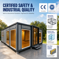 Maison conteneur extensible 40 pieds pour villa de station balnéaire en montagne en bord de lac, préfabriquée, modulaire, écologique, installation rapide, prête à être expédiée