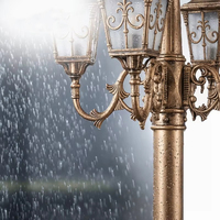 Projecteur LED IP65 haute luminosité pour extérieur, jardin, paysage, style rétro luxueux, lampadaire solaire en verre pour palais