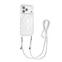 Étui de téléphone magnétique antichoc double couche en TPU pour iPhone 17 Pro Max, épaisseur 2,5 mm, avec cordon réglable pour collier