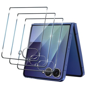 Protector de Pantalla Frontal Compatible con Fundas, Cristal Templado 9H para <span class=keywords><strong>Samsung</strong></span> <span class=keywords><strong>Galaxy</strong></span> <span class=keywords><strong>Z</strong></span> <span class=keywords><strong>Flip</strong></span> 7 FE 6 5, Película Protectora Transparente HD, Precio de Fábrica - Product Image 1