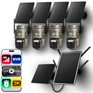Stealth 2K Solarbetriebenes 4G Sicherheitskamera-Set in Tarnoptik Drahtloses Outdoor-CCTV-<span class=keywords><strong>System</strong></span> mit NVR-Hub Perfekt für Bauernhöfe & Jagd - Product Image 2