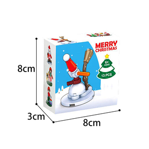 Ensemble de blocs de construction sur le thème de Noël avec des pièces de petite et moyenne taille pour enfants, jouet éducatif à assembler, cadeau de fêtes - Product Image 5