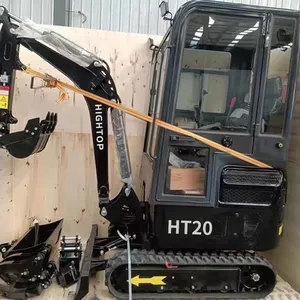 HighTop HT20 mini excavator hydraulic crawler digger New Mini Crawler Digger Excavator With Auger Hammer
