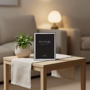 Cadre photo en bois plaqué argent Beltrami avec impression en relief 1 couleur, rectangulaire, durable, fabriqué en Italie - Product Image 3