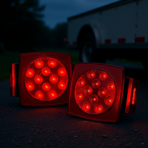 Kit de feux arrière de remorque 12V LED harnais d'éclairage de remorquage étanche pour bateau camion camping-car arrêt de bus lampe de dégagement de plaque d'immatriculation - Product Image 2