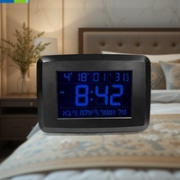 Nouveau réveil numérique à commande intelligente horloge de Table LED carrée pour cuisine salon bureau avec fonction de prière