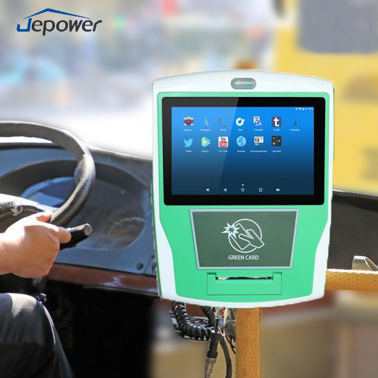 New Android Bus Ticketing Machine 7inch Touch Screen with NFC Thermal Printer HDD USB Interface Bus Card Validator
