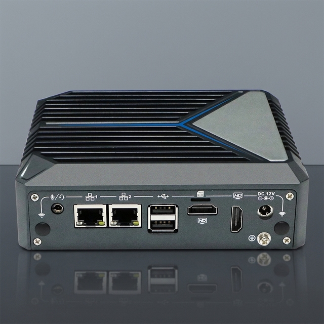 N100 Mini PC Dual Network 2.5Gbe Fanless Embedded PC Systems M.2  Office Digital Signage DDR4 Mini PC 2x 2.5G