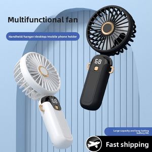 Cross-border Digital Display <b>Handheld</b> Mini <b>Fan</b> Silent Gift Foldable Neck-Hanging USB Portable Plastic <b>Fan</b> Wholesale - Product Image 3
