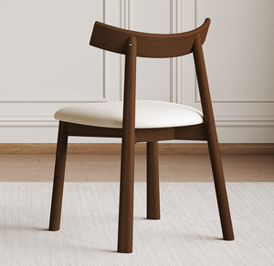 Ensemble de 2 chaises de salle à manger modernes avec cadre en bois massif, design ergonomique sans accoudoirs, coussins épais en PU, durables et écologiques pour la maison et l'hôtel - Product Image 5