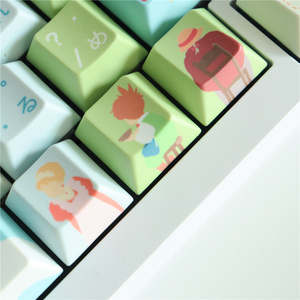Teclas de Sublimación de Tinta con Diseño de Dibujos Animados, PBT, 130 Teclas, Interruptor Cherry MX, Teclado Mecánico GH60/<span class=keywords><strong>GK61</strong></span>/GK64/84/87/96/104/108/980 - Product Image 6