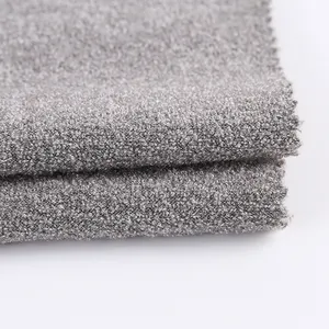 Manufacture heather grey cheap micro polar fleece two sided brushed one side anti-piling fabric