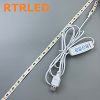 Bande lumineuse LED similaire à Bambulab KA004, 2835 120 LED CCT Blanc + Blanc Chaud, USB 5V Interrupteur tactile Lampe de nuit pour impression 3D