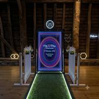 En gros, Panneau miroir LED Infinity pour mariage, cadre personnalisable avec nom, location pour événements, décoration de fête, fond de photomaton tunnel abysse