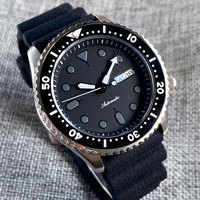 Tandorio NH36A 200m Diving Men orologio da polso cinturino in Silicone SKX Mod orologio meccanico di lusso piatto zaffiro capitolo anello orologio sportivo