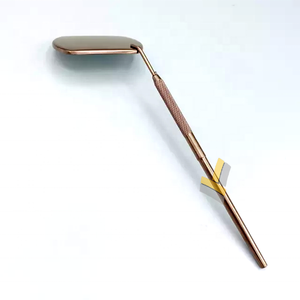 Grand miroir d'extension de cils carré de qualité supérieure or rose personnalisé en gros marque privée acier inoxydable durable - Product Image 3