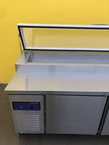 Duy nhất-nhiệt độ thép không gỉ bánh sandwich bàn làm việc cho bánh Pizza chuẩn bị trực tiếp fan hâm mộ nhà hàng salad thiết bị tủ lạnh - Product Image 5