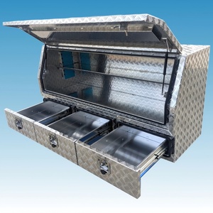 Caja de Herramientas de Aluminio con Revestimiento Antipolvo, Impermeable, para Exteriores, con 3 Cajones con Cierre, Recubrimiento en Polvo, Certificación CE, Ligera - Product Image 1