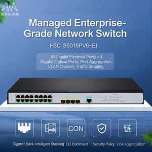Nuevo Switch de Red H3C S5016PV6-EI de 16 Puertos Gigabit Ethernet + 4 Puertos de Fibra Óptica Gigabit, Capa 2, Administrado, SNMP, Clase Empresarial, para Redes Soho - Product Image 1