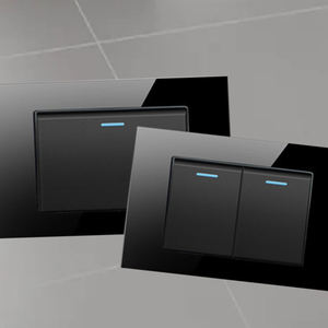 हॉट सेलिंग 118 प्रकार के टेम्पर्ड ग्लास ब्लैक <span class=keywords><strong>3</strong></span> गैंग वॉल स्विच थाई शैली बहु तीन छेद सुंदर प्लग यूएसबी स्वयं मिलान किया जा सकता है - Product Image 2