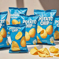 Sac en mylar personnalisé imprimé de logo sac d'emballage en plastique thermoscellé en aluminium feuille de casse-croûte pop-corn pomme de terre tortilla maïs chips