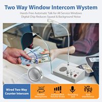 Interphone de fenêtre filaire bidirectionnel avec haut-parleur et microphone pour banque, hôpital, billetterie, gare, magasin, école