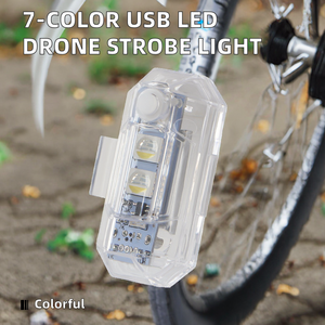 Feux d'avertissement clignotants colorés pour voitures et motos <span class=keywords><strong>6V</strong></span> USB LED Drone lumière stroboscopique modèle de queue de vélo Anti-Collision - Product Image 3