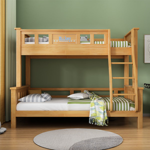<b>Solid</b> <b>Wood</b> <b>Bunk</b> <b>Bed</b> Pine Two Tier Staggered Multi Functional For Children And Adults - Product Image 3