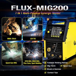 Soldadora MIG Weldpro MIG200 200A 110/220V 7 en 1 con pistola de bobina para soldar aluminio - Product Image 3