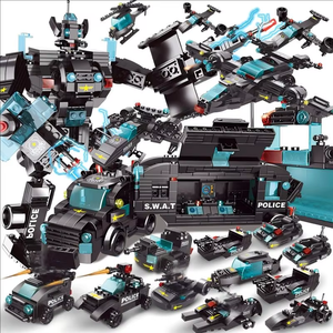 Nhỏ Hạt Lắp Ráp Xe Mô Hình Đồ Chơi Tương Thích Xây Dựng Khối Câu Đố Cho 5-7 Năm Tuổi Bé Trai Xây Dựng Phong Cách <span class=keywords><strong>Robot</strong></span> Đồ Chơi - Product Image 3