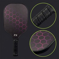 FX Fiberglas Pickleball Raketi Hafif PP Petek Özlü Raket, Yeni Başlayanlar, Yetişkinler ve Çocuklar için Özel Logolu