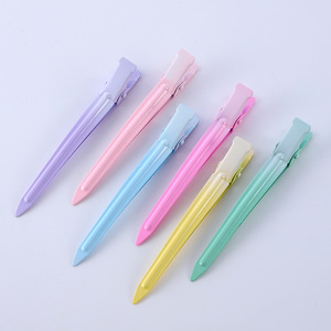 Colorful Seamless Hair <b>Clips</b> 10 Cm Metal Duckbill <b>Clips</b> For Daily Use Unisex Hair Accessories - Product Image 1