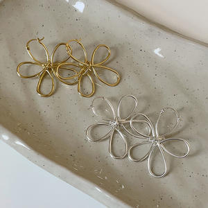 High Quality Wholesale Fashion Jewelry 925 Sterling <b>Silver</b> <b>Big</b> Flower Gold Plated Stud <b>Earring</b> Jewelry for Women - Product Image 5