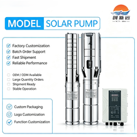 Pompe submersible solaire AC/DC sans balais en acier inoxydable haute performance MPPT 28m³/h pour puits et grandes surfaces agricoles