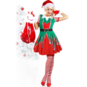 Costume <span class=keywords><strong>da</strong></span> Babbo <span class=keywords><strong>Natale</strong></span> per <span class=keywords><strong>Donna</strong></span> Adulta Nuova Moda per Feste e Spettacoli Materiale in Poliestere di Alta Qualità - Product Image 2