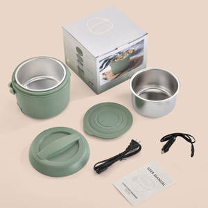 Lonchera Eléctrica Portátil de 1.2L, Calentador de Comida Redondo Luncheaze con Interior de Acero Inoxidable - Product Image 5